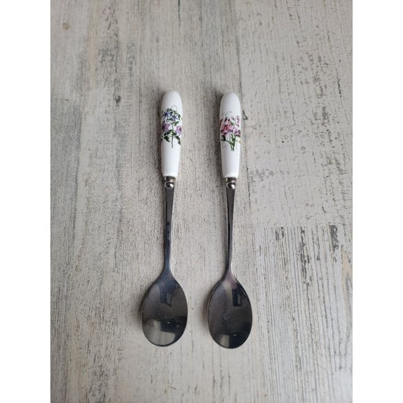 Portmeirion‎ Botanic Gardens tea spoon flower set - Picture 1 of 8